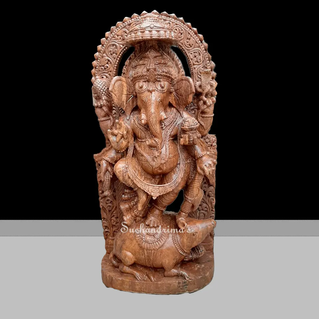 4 ft Dancing Ganesha Sand Stone