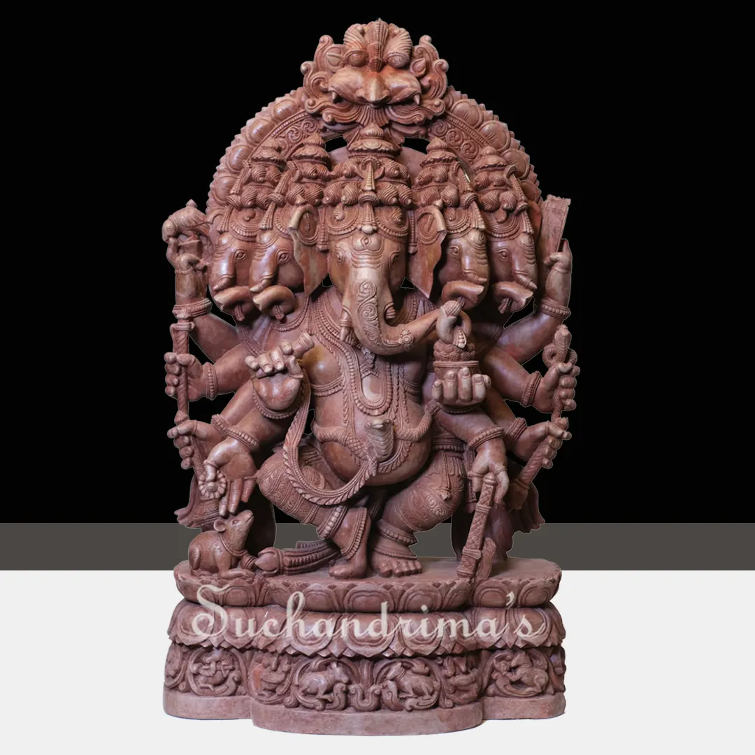 Carving Panchamukhi Lord Ganesha