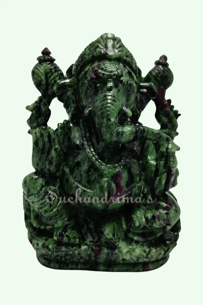 Ruby Zosite Ganesha Front Side