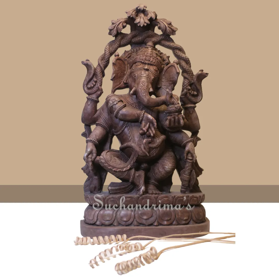 Hand Carving Dancing Ganesha