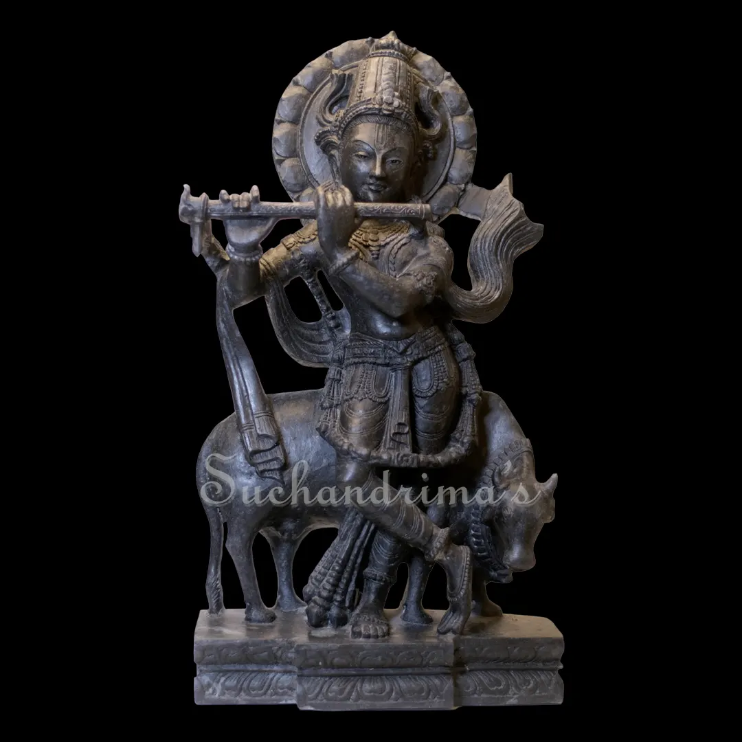 Lord Krishna Made of Granite stone
